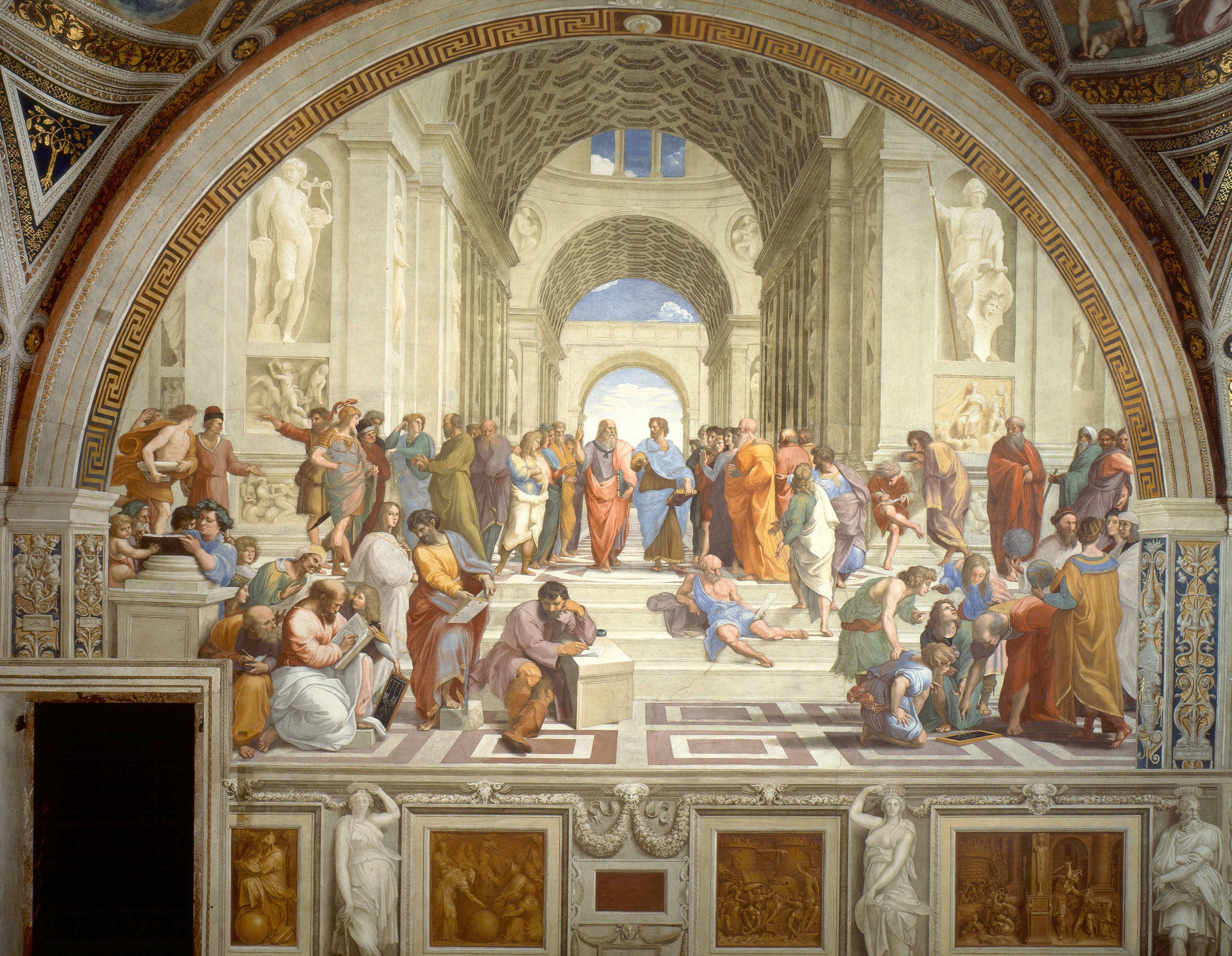 Coffered vaults and arches from Raphael's School of Athens